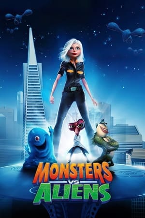 Monsters Vs Aliens (2009) 100mb Hindi Dual Audio movie Hevc BRRip Download